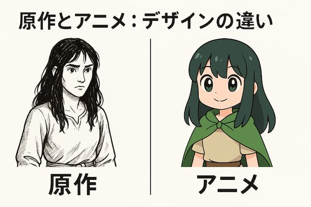 「デルトラ・クエスト」のアニメ・漫画の違い図解