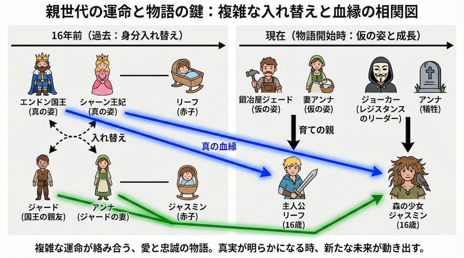 『デルトラ・クエスト』親世代の運命と物語の鍵の解説図解