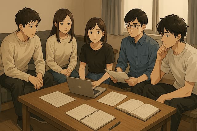 「何者」の主要登場人物のイメージ