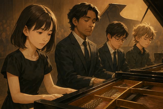 蜜蜂と遠雷の主要登場人物のイメージ画像