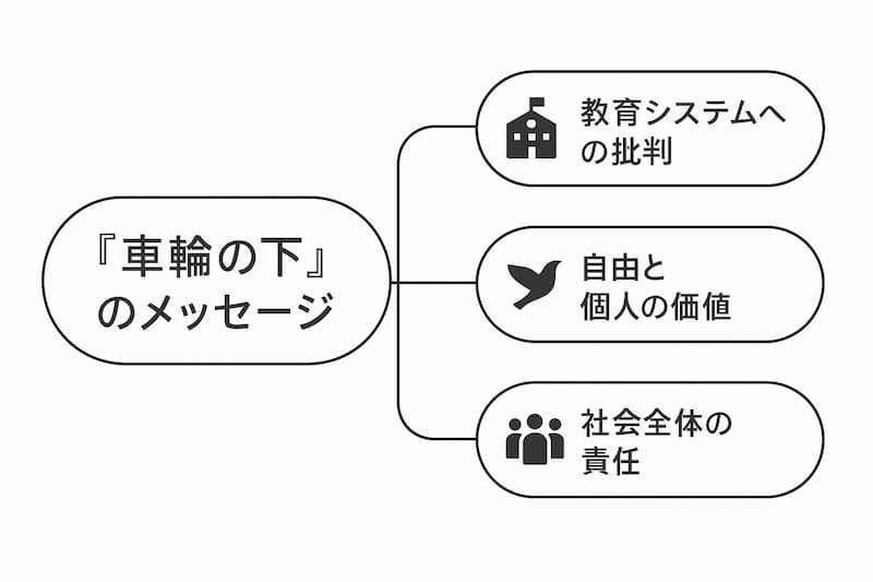 『車輪の下』の伝えたいこと図解