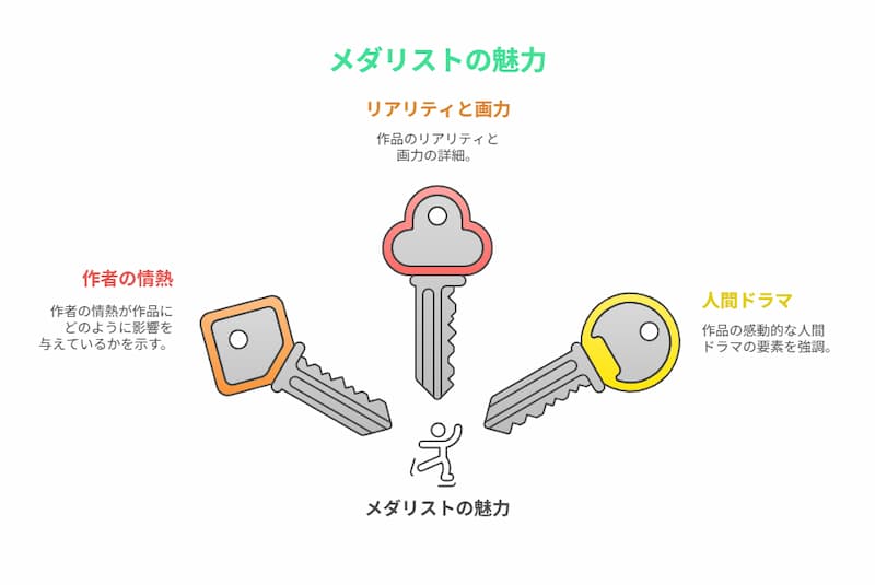 「メダリスト」の魅力の図解